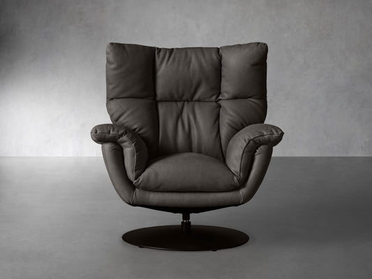 Deacon Leather Swivel Recliner