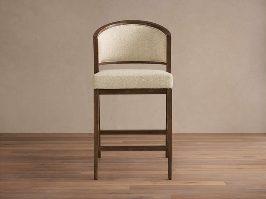 Aimee Upholstered Back Armless Counter Stool
