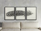 Peacock Feather Framed Print (Set of 3)