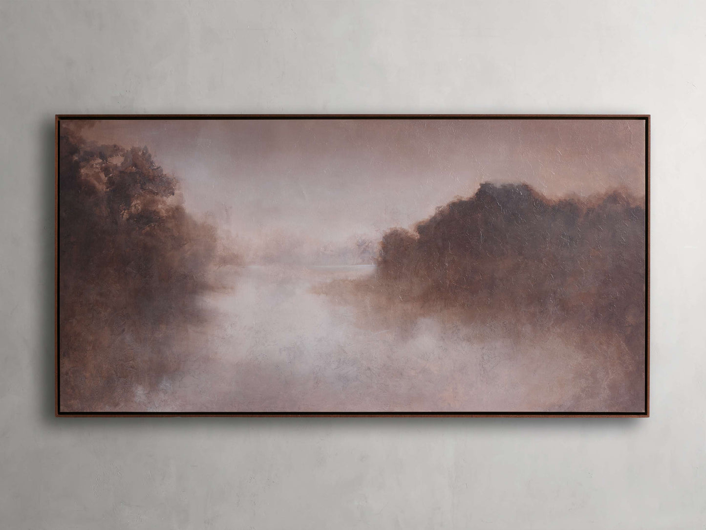 Misty Lake Framed Print