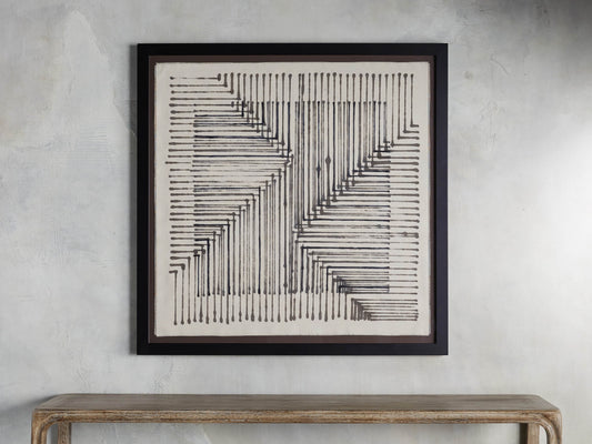 Abstract Lines IV Framed Tapestry