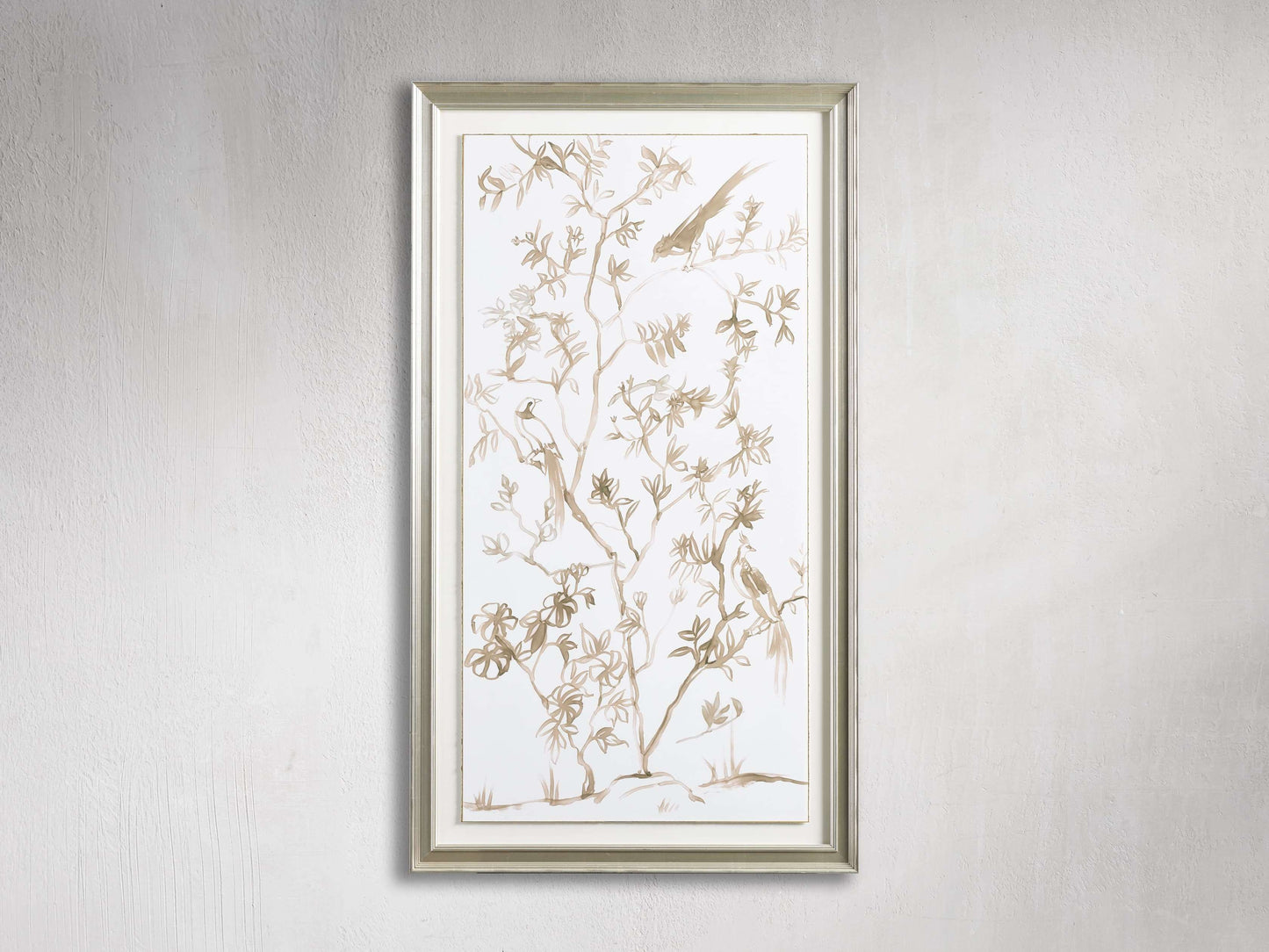 Neutral Chinoiserie I Framed Print