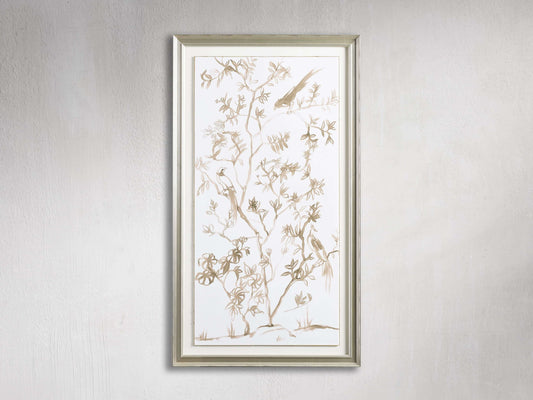 Neutral Chinoiserie I Framed Print