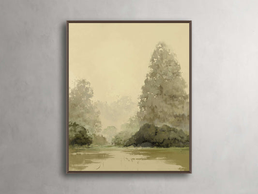 Sepia Grove Framed Print